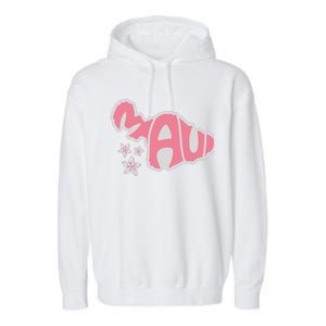 Maui Hawaii Floral Garment-Dyed Fleece Hoodie