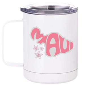 Maui Hawaii Floral 12 oz Stainless Steel Tumbler Cup