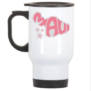 Maui Hawaii Floral Stainless Steel Travel Mug