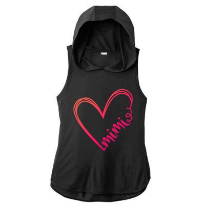 Mimi Heart Grandma For Christmas MotherS Day Gift Ladies PosiCharge Tri-Blend Wicking Draft Hoodie Tank