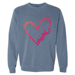 Mimi Heart Grandma For Christmas MotherS Day Gift Garment-Dyed Sweatshirt