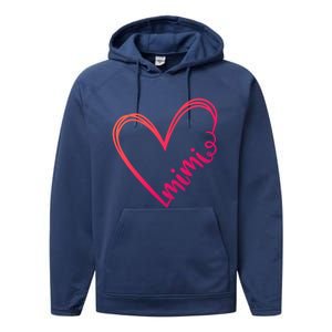 Mimi Heart Grandma For Christmas MotherS Day Gift Performance Fleece Hoodie