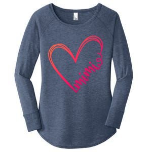 Mimi Heart Grandma For Christmas MotherS Day Gift Women's Perfect Tri Tunic Long Sleeve Shirt