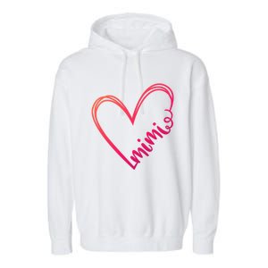 Mimi Heart Grandma For Christmas MotherS Day Gift Garment-Dyed Fleece Hoodie