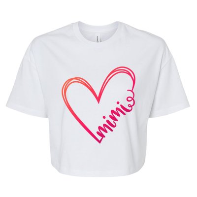 Mimi Heart Grandma For Christmas MotherS Day Gift Bella+Canvas Jersey Crop Tee