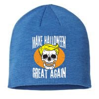 Make Halloween Great Again Funny Trump Skull Skeleton Bones Cool Gift Sustainable Beanie