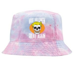 Make Halloween Great Again Funny Trump Skull Skeleton Bones Cool Gift Tie-Dyed Bucket Hat