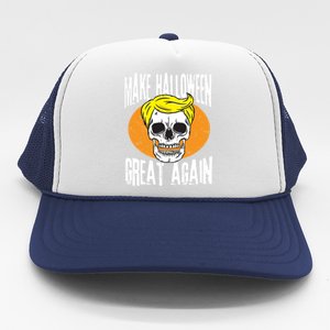 Make Halloween Great Again Funny Trump Skull Skeleton Bones Cool Gift Trucker Hat