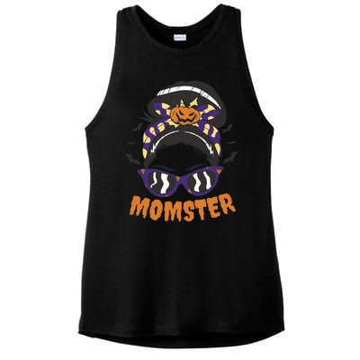 Momster Halloween Gift For Mom Ladies PosiCharge Tri-Blend Wicking Tank