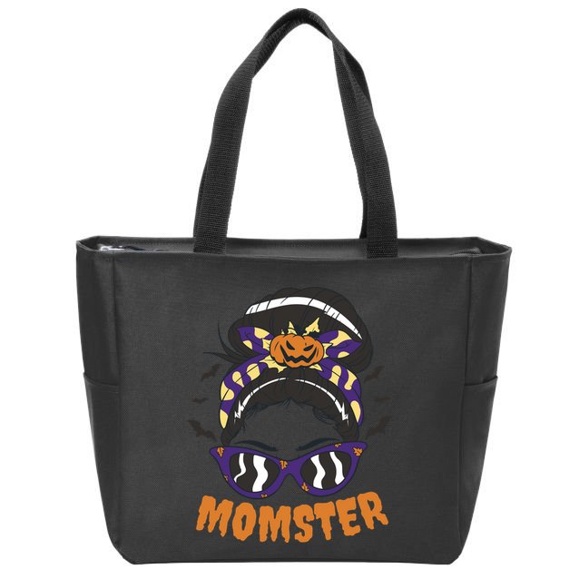 Momster Halloween Gift For Mom Zip Tote Bag