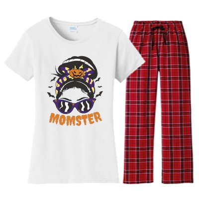 Momster Halloween Gift For Mom Women's Flannel Pajama Set