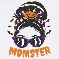 Momster Halloween Gift For Mom Flatbill Hat