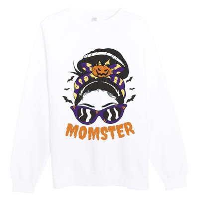 Momster Halloween Gift For Mom Premium Crewneck Sweatshirt