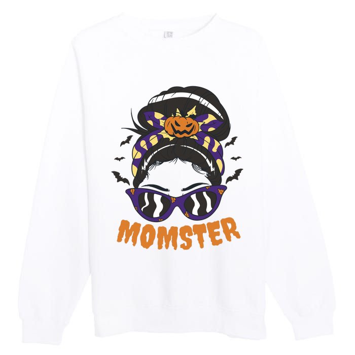 Momster Halloween Gift For Mom Premium Crewneck Sweatshirt