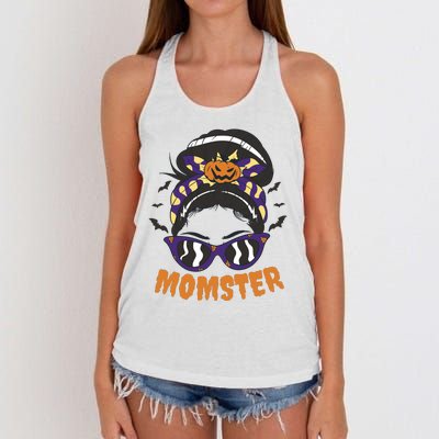 Momster Halloween Gift For Mom Women's Knotted Racerback Tank