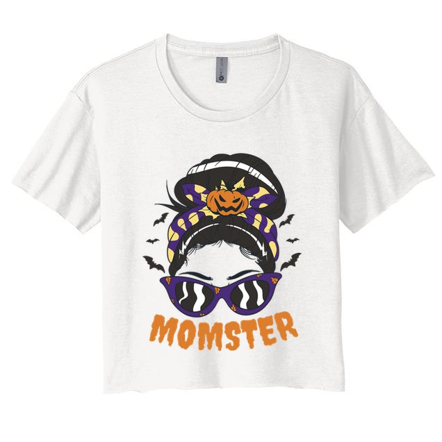 Momster Halloween Gift For Mom Crop Top