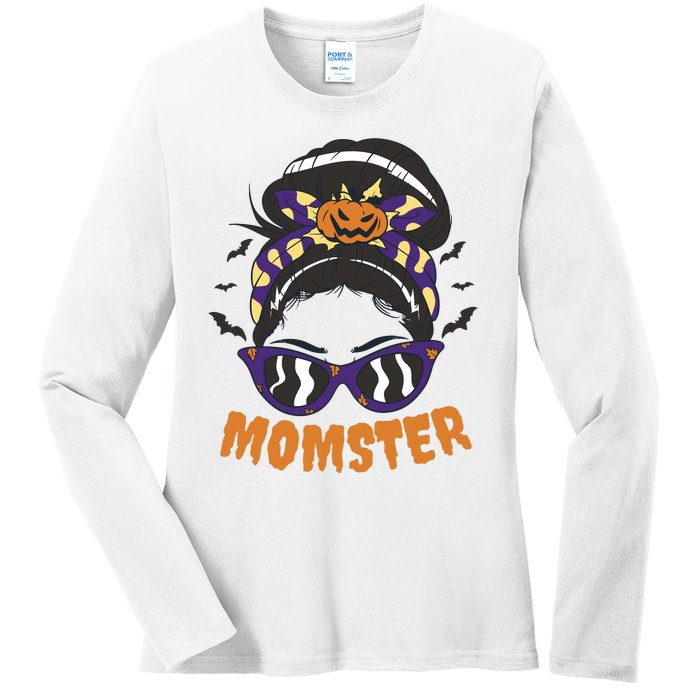 Momster Halloween Gift For Mom Ladies Long Sleeve Shirt