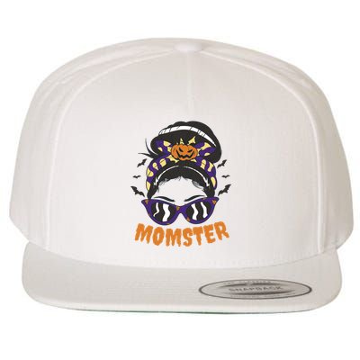 Momster Halloween Gift For Mom Wool Snapback Cap