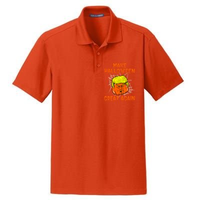 Make Halloween Great Again Halloween Party Trumpkin Gift Dry Zone Grid Polo