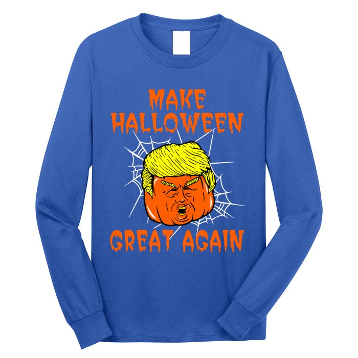 Make Halloween Great Again Halloween Party Trumpkin Gift Long Sleeve Shirt