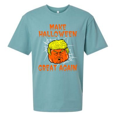 Make Halloween Great Again Halloween Party Trumpkin Gift Sueded Cloud Jersey T-Shirt