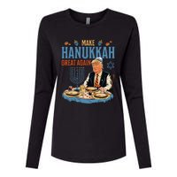 Make Hanukkah Great Again Trump Chanukkah Jewish Holiday Womens Cotton Relaxed Long Sleeve T-Shirt