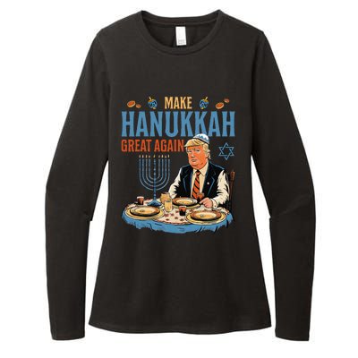 Make Hanukkah Great Again Trump Chanukkah Jewish Holiday Womens CVC Long Sleeve Shirt