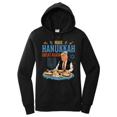 Make Hanukkah Great Again Trump Chanukkah Jewish Holiday Women's Pullover Hoodie