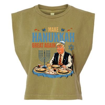 Make Hanukkah Great Again Trump Chanukkah Jewish Holiday Garment-Dyed Women's Muscle Tee