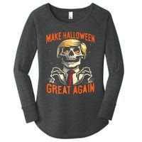 Make Halloween Great Again Donald Trump Funny Skeleton Women's Perfect Tri Tunic Long Sleeve Shirt