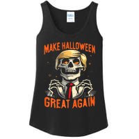 Make Halloween Great Again Donald Trump Funny Skeleton Ladies Essential Tank