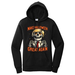 Make Halloween Great Again Donald Trump Funny Skeleton Women's Pullover Hoodie