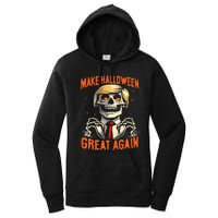 Make Halloween Great Again Donald Trump Funny Skeleton Women's Pullover Hoodie