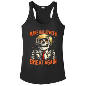 Make Halloween Great Again Donald Trump Funny Skeleton Ladies PosiCharge Competitor Racerback Tank