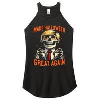 Make Halloween Great Again Donald Trump Funny Skeleton Women's Perfect Tri Rocker Tank