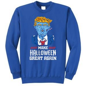 Make Halloween Great Again Donald Trump Zombie Funny Gift Tall Sweatshirt