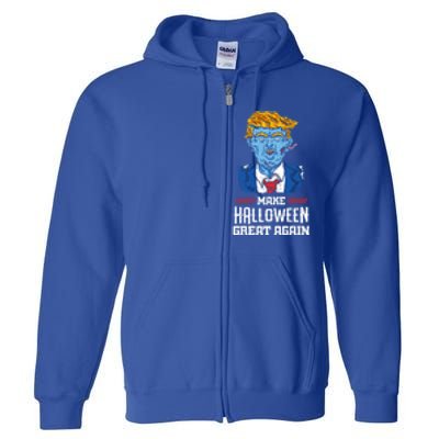 Make Halloween Great Again Donald Trump Zombie Funny Gift Full Zip Hoodie