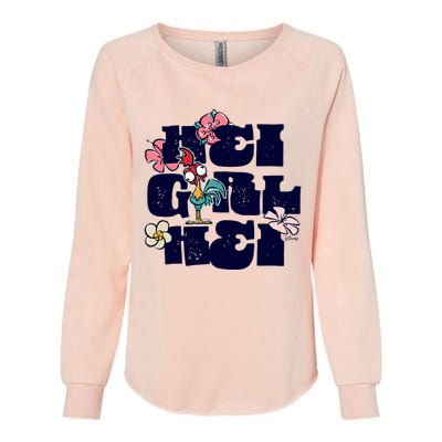 Moana Hei Girl Hei Rooster Womens California Wash Sweatshirt