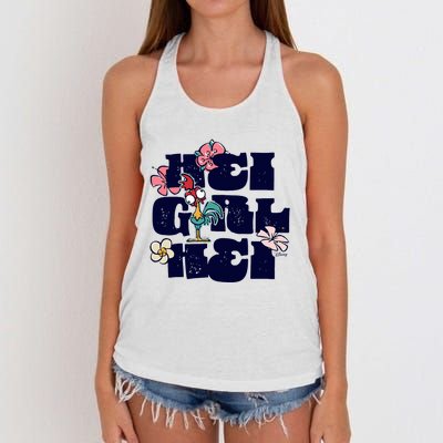 Moana Hei Girl Hei Rooster Women's Knotted Racerback Tank