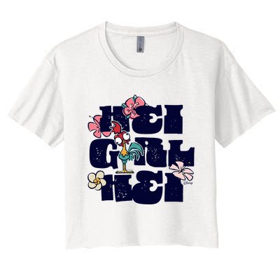 Moana Hei Girl Hei Rooster Women's Crop Top Tee