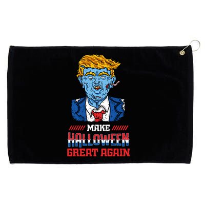 Make Halloween Great Again Funny Donald Trump Zombie Gift Grommeted Golf Towel