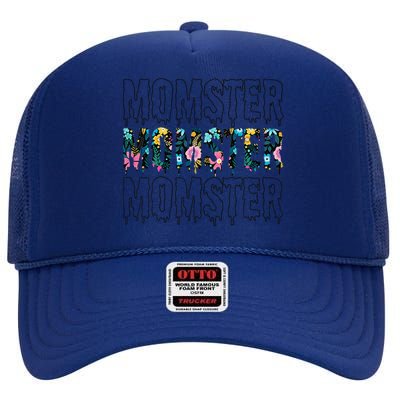 Momster Halloween  Gift For Halloween High Crown Mesh Back Trucker Hat