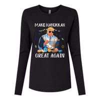 Make Hanukkah Great Again Trump Jewish Ugly Chanukah Gift Womens Cotton Relaxed Long Sleeve T-Shirt