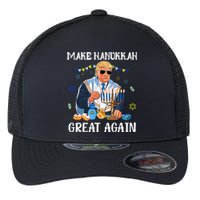 Make Hanukkah Great Again Trump Jewish Ugly Chanukah Gift Flexfit Unipanel Trucker Cap