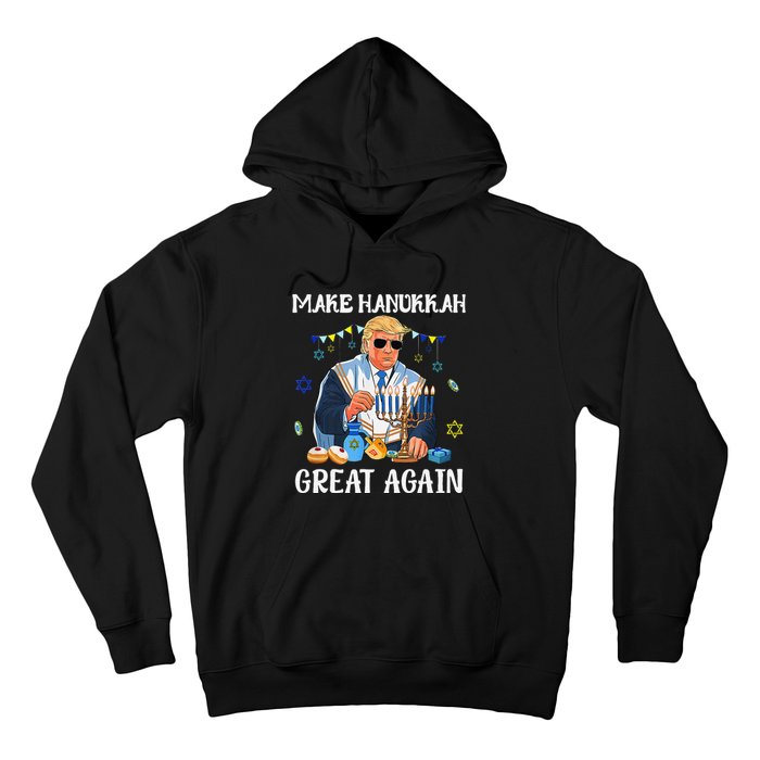 Make Hanukkah Great Again Trump Jewish Ugly Chanukah Gift Hoodie