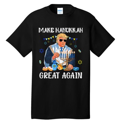 Make Hanukkah Great Again Trump Jewish Ugly Chanukah Gift Tall T-Shirt