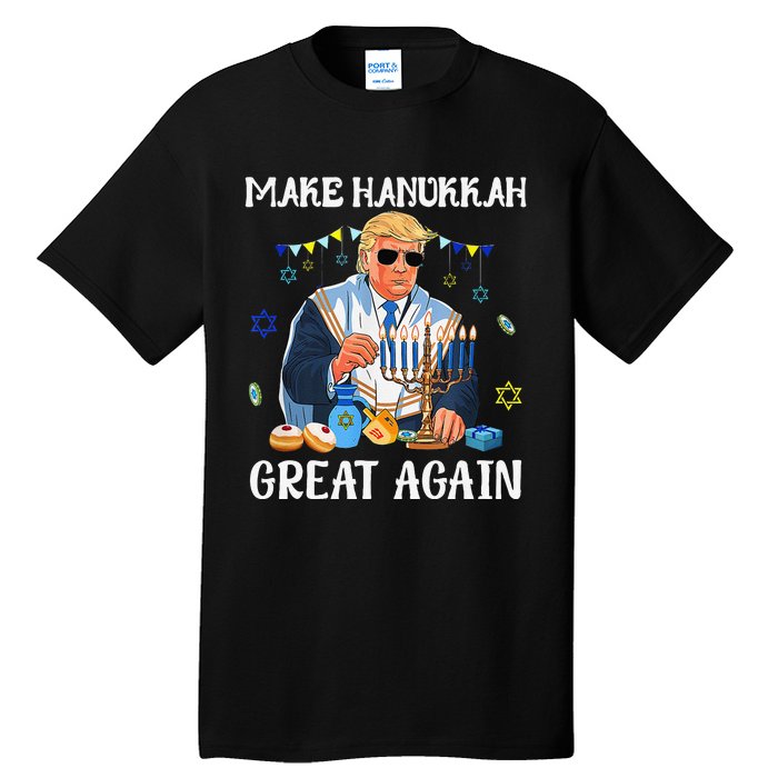 Make Hanukkah Great Again Trump Jewish Ugly Chanukah Gift Tall T-Shirt