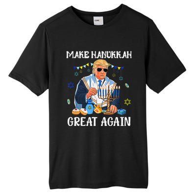 Make Hanukkah Great Again Trump Jewish Ugly Chanukah Gift Tall Fusion ChromaSoft Performance T-Shirt