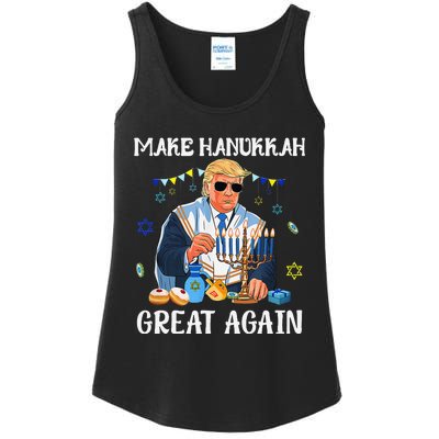 Make Hanukkah Great Again Trump Jewish Ugly Chanukah Gift Ladies Essential Tank