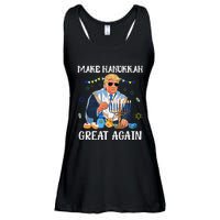 Make Hanukkah Great Again Trump Jewish Ugly Chanukah Gift Ladies Essential Flowy Tank